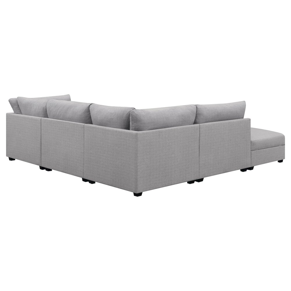 Cambria 5-piece Upholstered Modular Sectional Sofa Grey. Picture 4