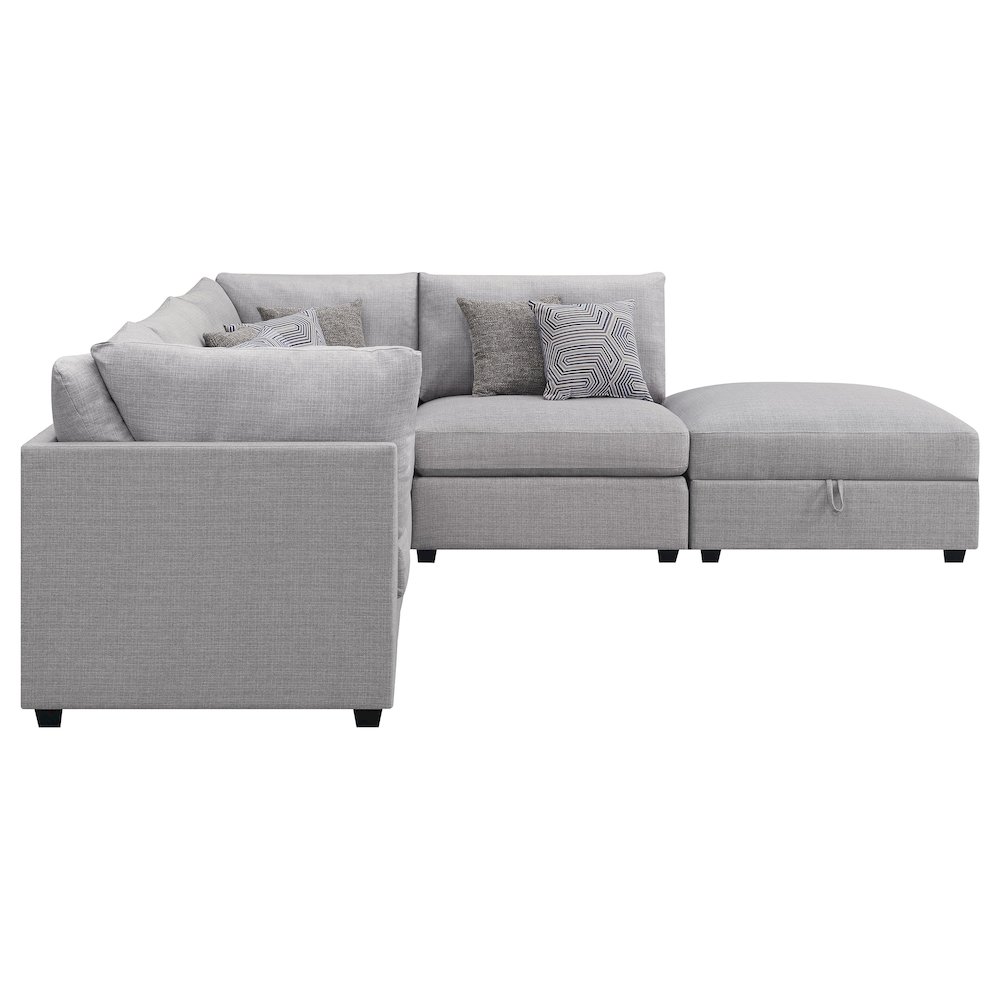 Cambria 5-piece Upholstered Modular Sectional Sofa Grey. Picture 5