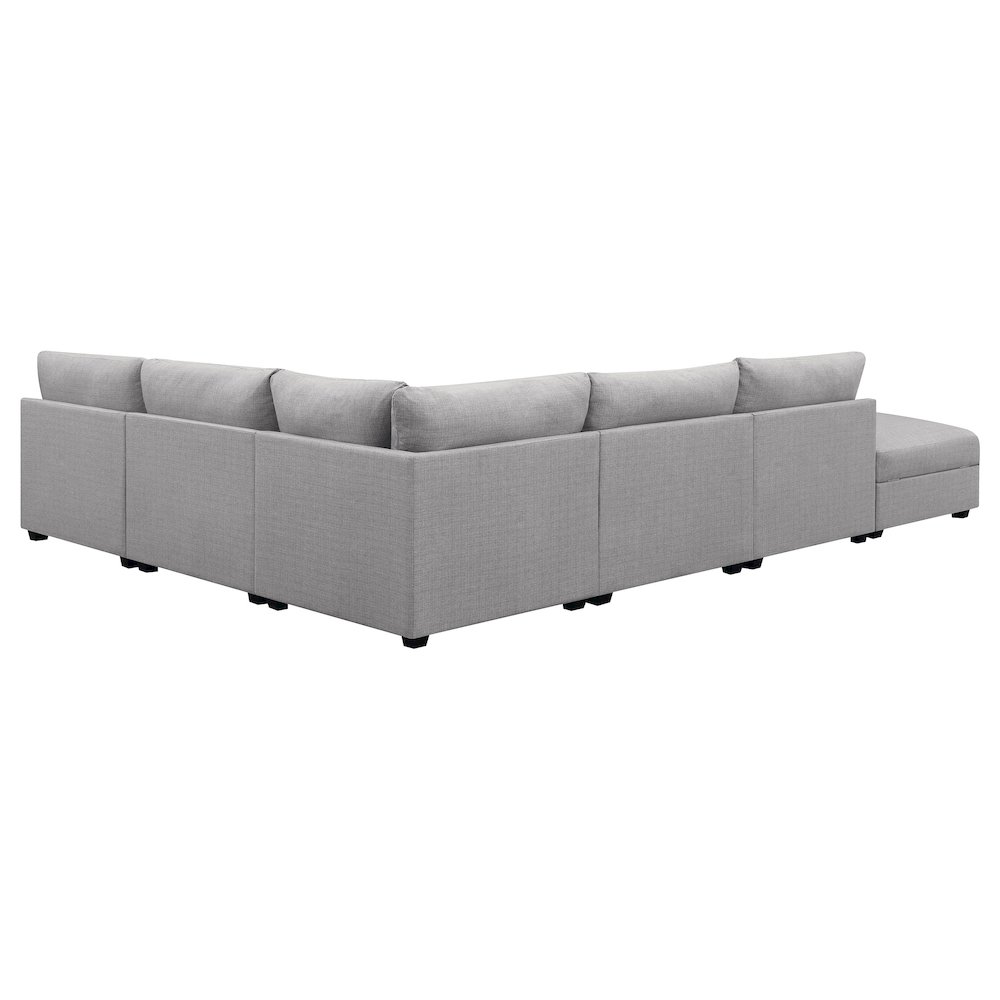 Cambria 6-piece Upholstered Modular Sectional Sofa Grey. Picture 4