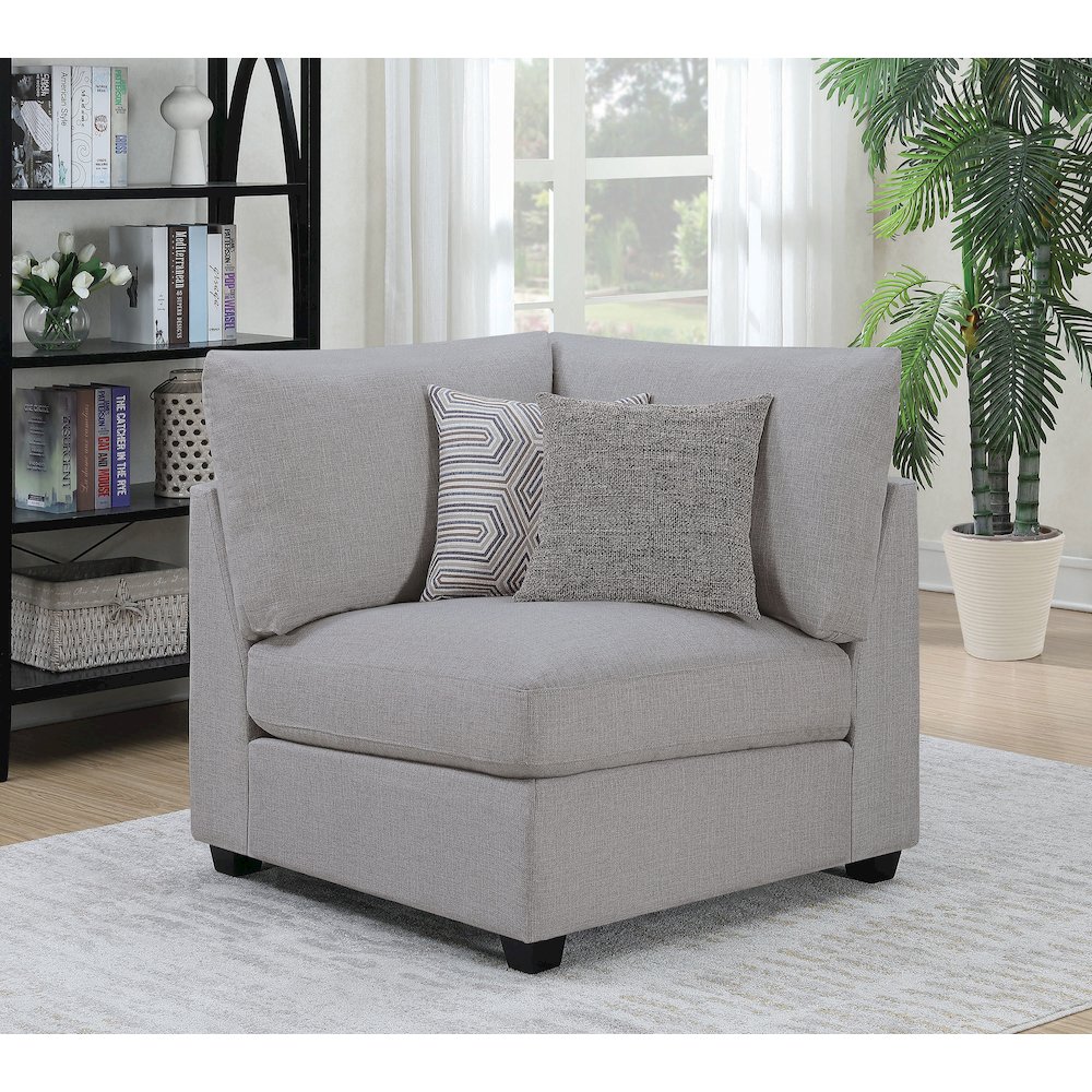 Cambria Upholstered Corner Grey. Picture 8