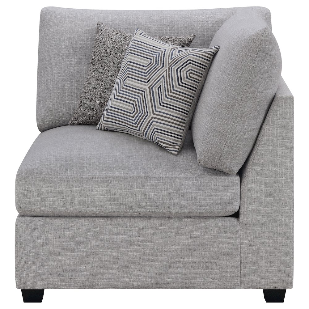 Cambria Upholstered Corner Grey. Picture 3