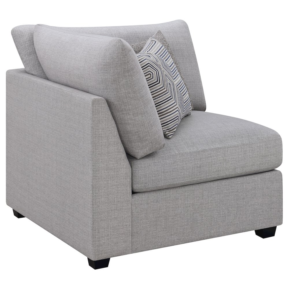 Cambria Upholstered Corner Grey. Picture 6