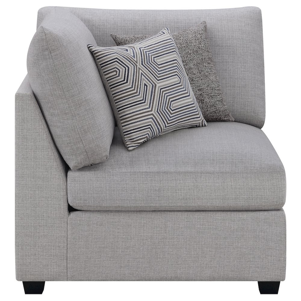 Cambria Upholstered Corner Grey. Picture 7