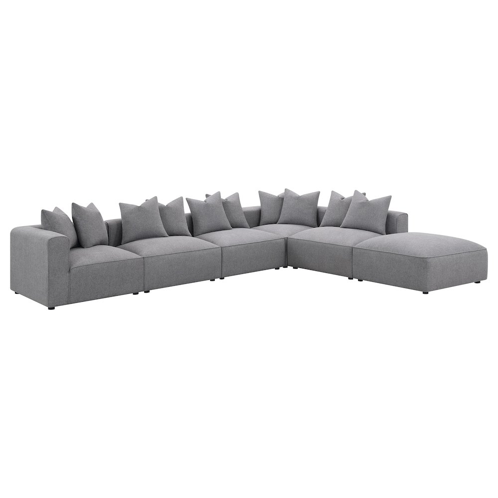 Jennifer 6-piece Upholstered Modular Sectional Grey. Picture 1