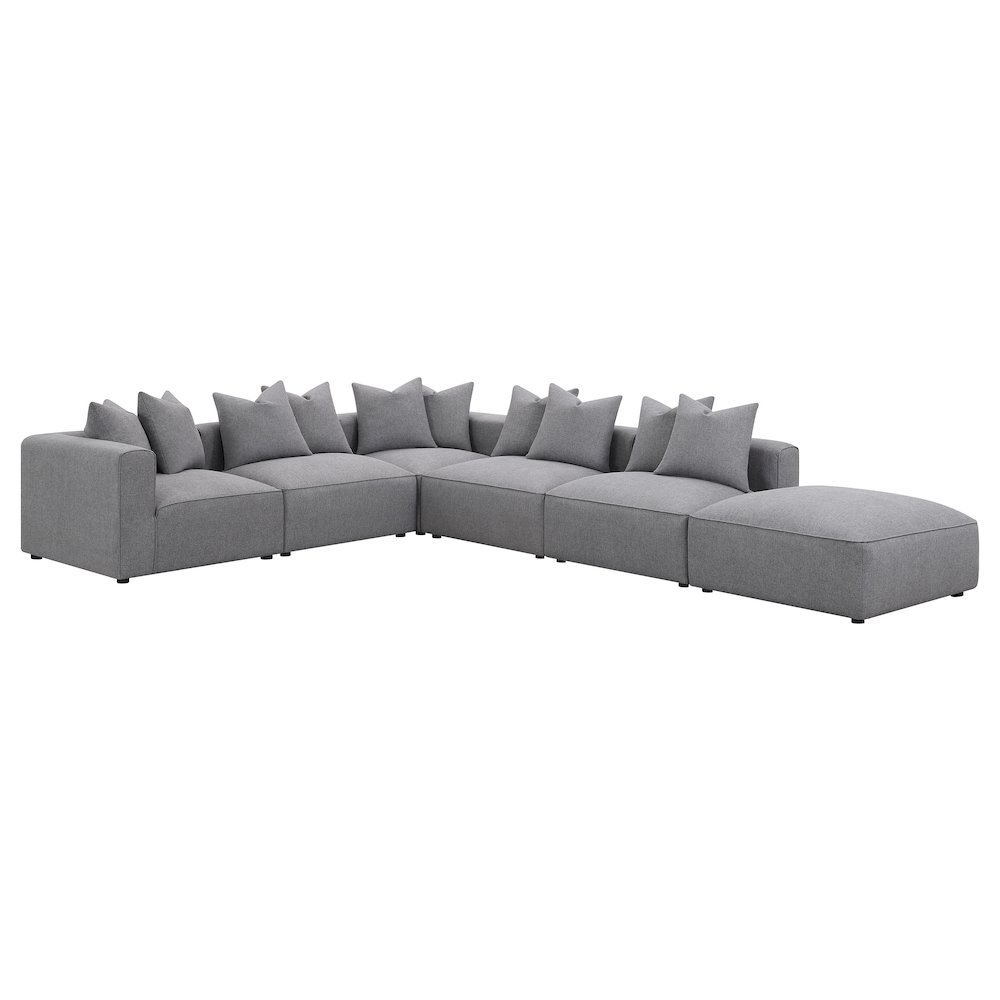 Jennifer 6-piece Upholstered Modular Sectional Grey. Picture 3