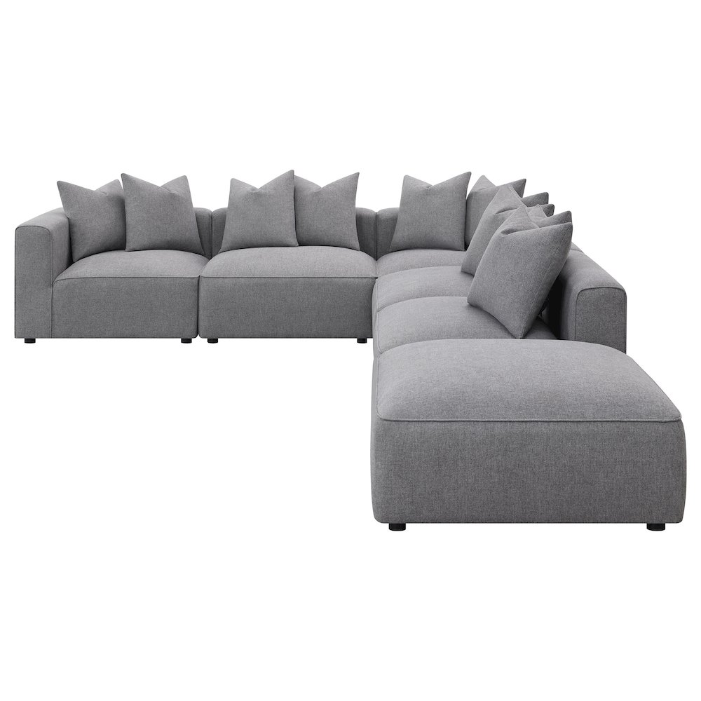 Jennifer 6-piece Upholstered Modular Sectional Grey. Picture 4