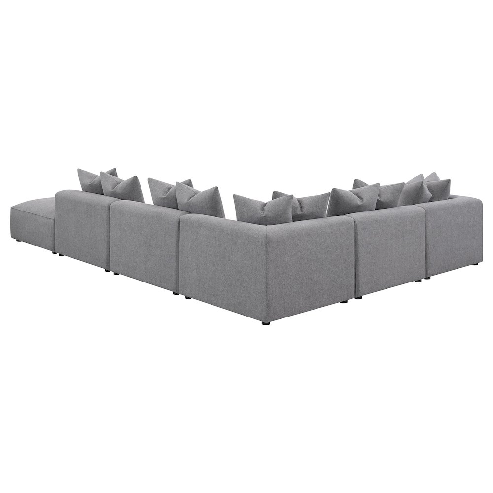 Jennifer 6-piece Upholstered Modular Sectional Grey. Picture 5