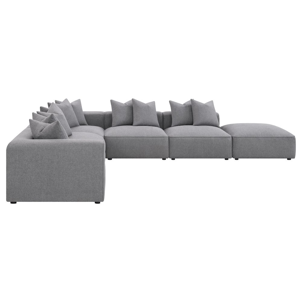 Jennifer 6-piece Upholstered Modular Sectional Grey. Picture 6