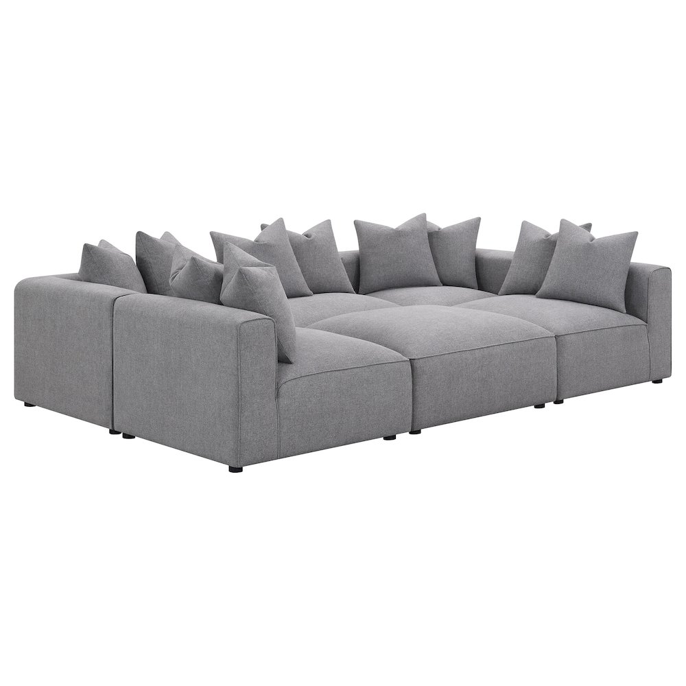 Jennifer 6-piece Upholstered Modular Sectional Grey. Picture 7