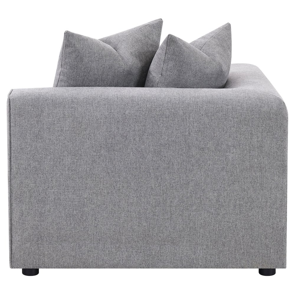 Jennifer Upholstered Corner Chair Grey. Picture 5