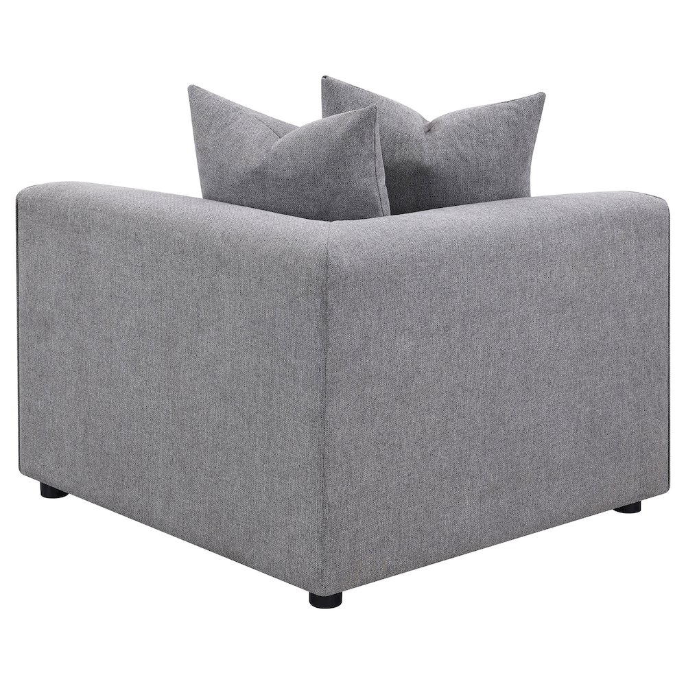 Jennifer Upholstered Corner Chair Grey. Picture 6