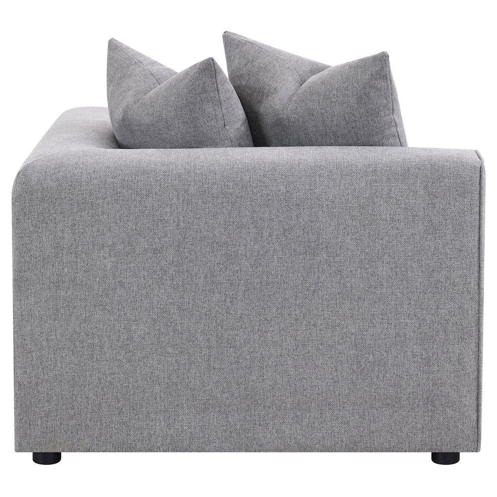 Jennifer Upholstered Corner Chair Grey. Picture 7