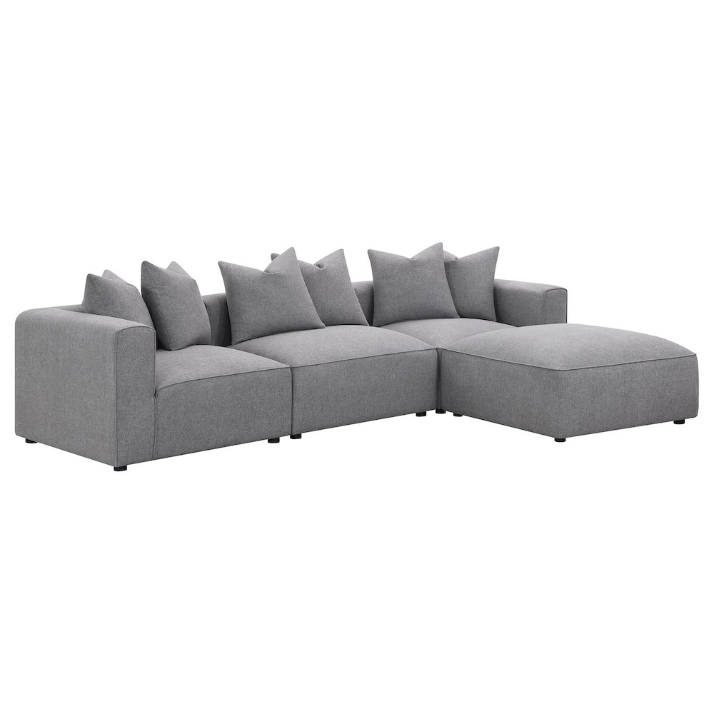 Jennifer Upholstered Corner Chair Grey. Picture 8