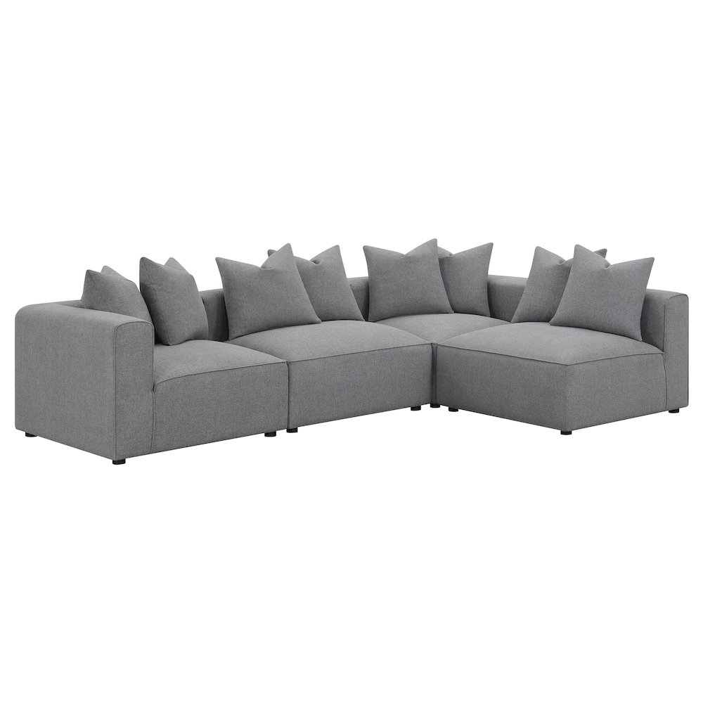 Jennifer Upholstered Corner Chair Grey. Picture 9