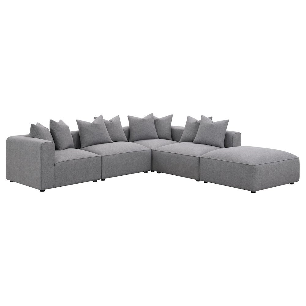 Jennifer Upholstered Corner Chair Grey. Picture 10