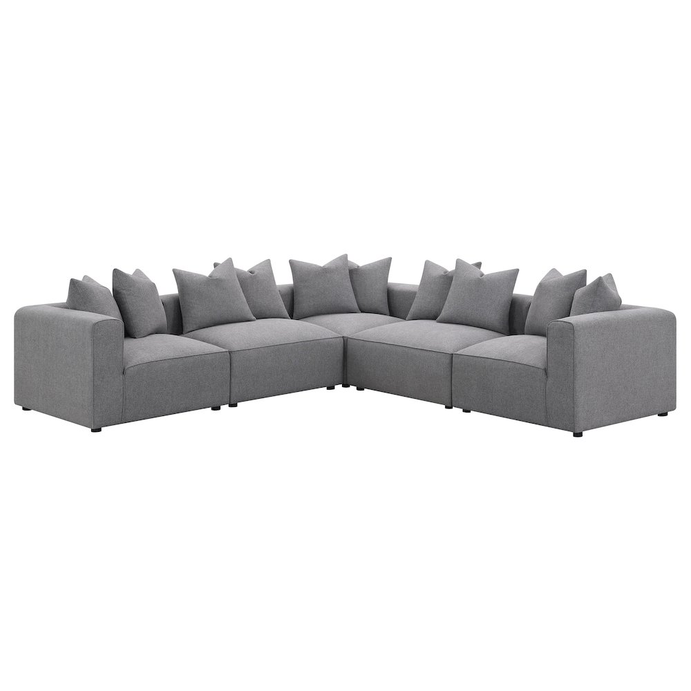 Jennifer Upholstered Corner Chair Grey. Picture 11