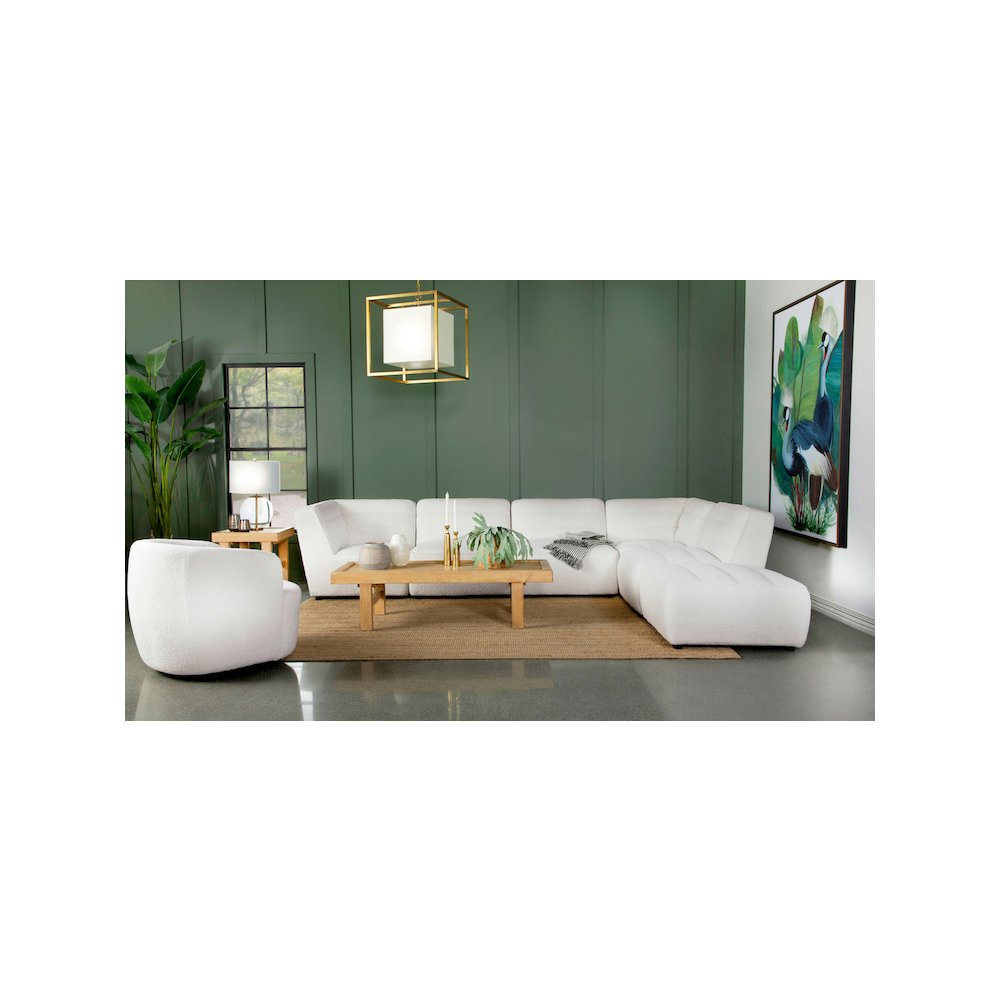 Sunny Upholstered Corner Chair Natural. Picture 9