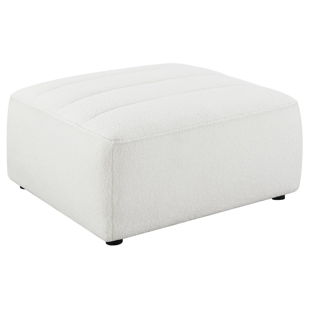 Sunny Square Upholstered Ottoman Natural. Picture 1