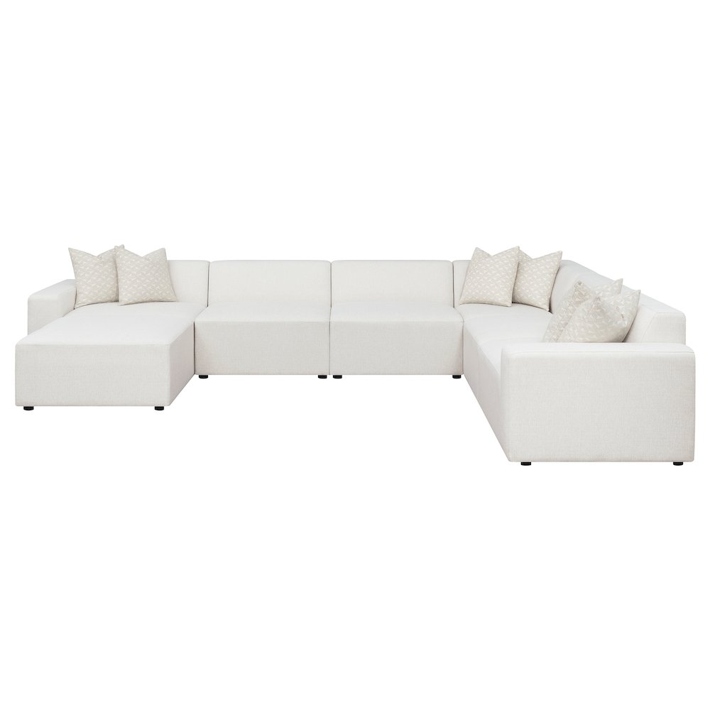 Freddie Square Upholstered Ottoman Pearl. Picture 5