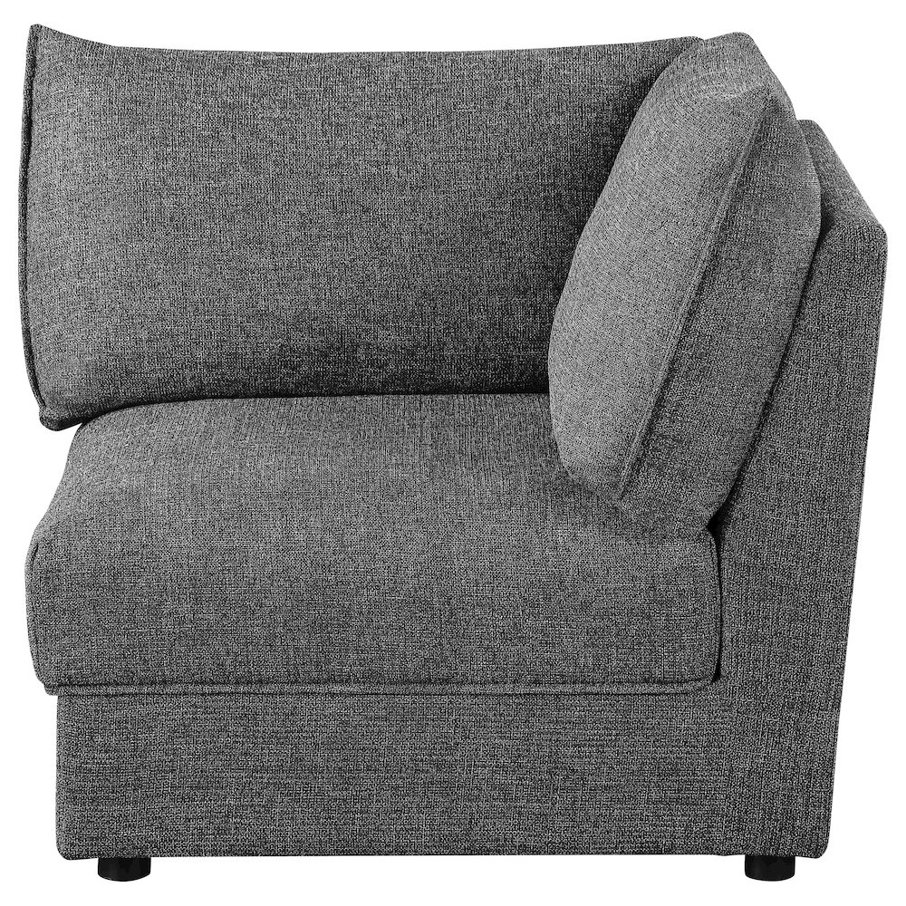 Sasha Upholstered Corner Chair Barely Black. Picture 3