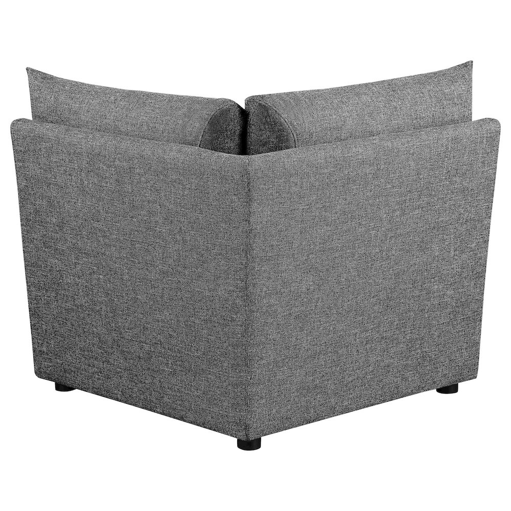 Sasha Upholstered Corner Chair Barely Black. Picture 5