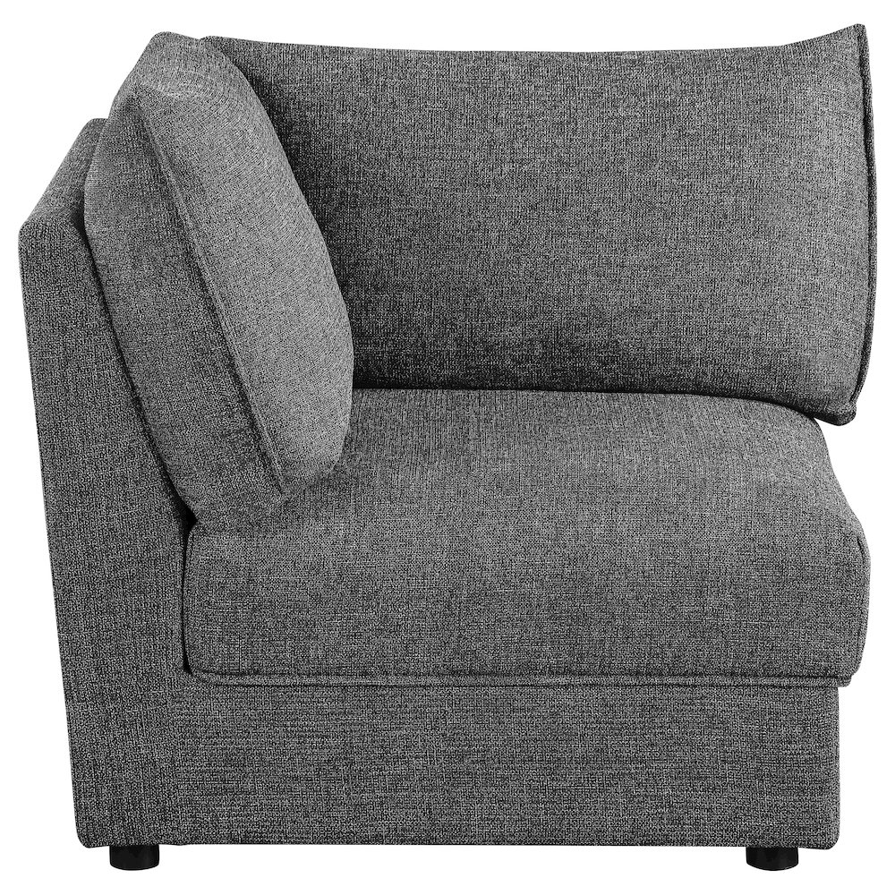 Sasha Upholstered Corner Chair Barely Black. Picture 7