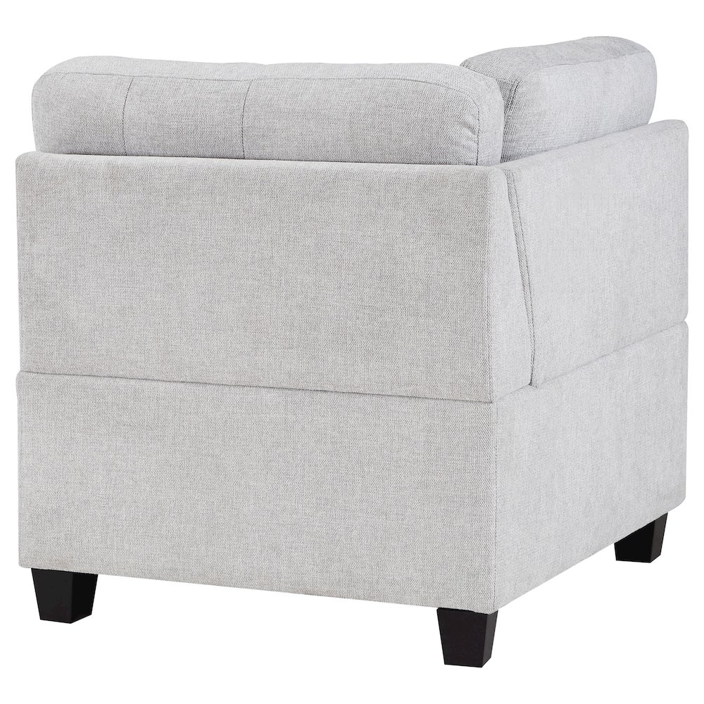 Georgina Upholstered Corner Chair Steel Beige. Picture 4