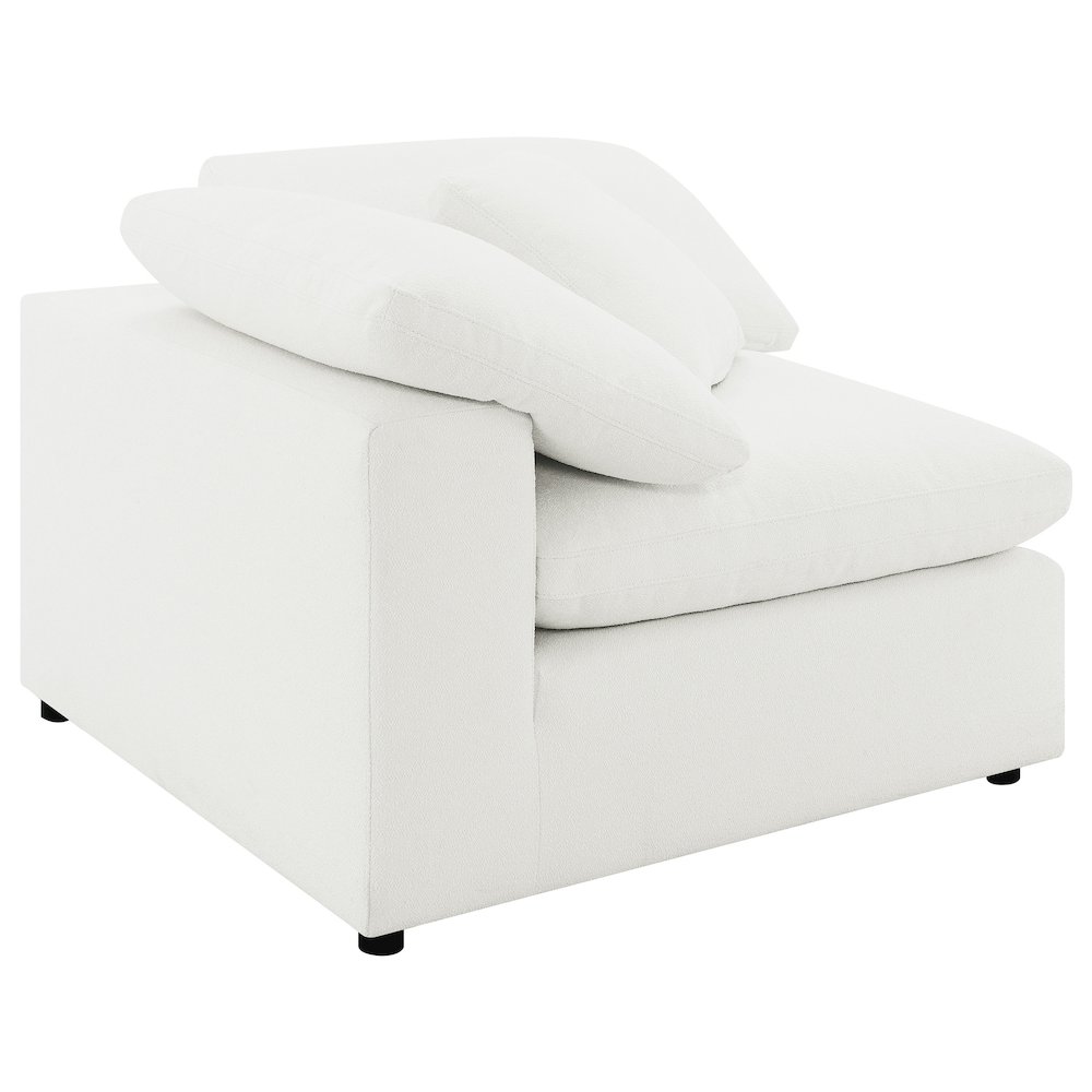 Raleigh Boucle Upholstered Corner Chair Ivory. Picture 2
