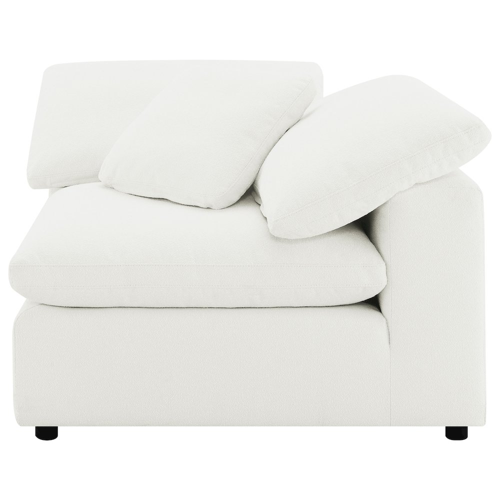 Raleigh Boucle Upholstered Corner Chair Ivory. Picture 5
