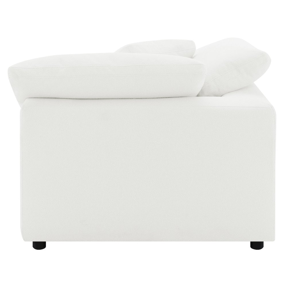 Raleigh Boucle Upholstered Corner Chair Ivory. Picture 7