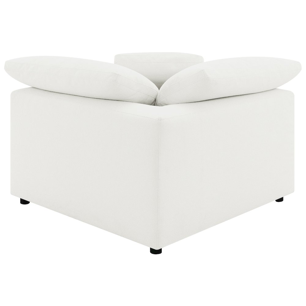 Raleigh Boucle Upholstered Corner Chair Ivory. Picture 8