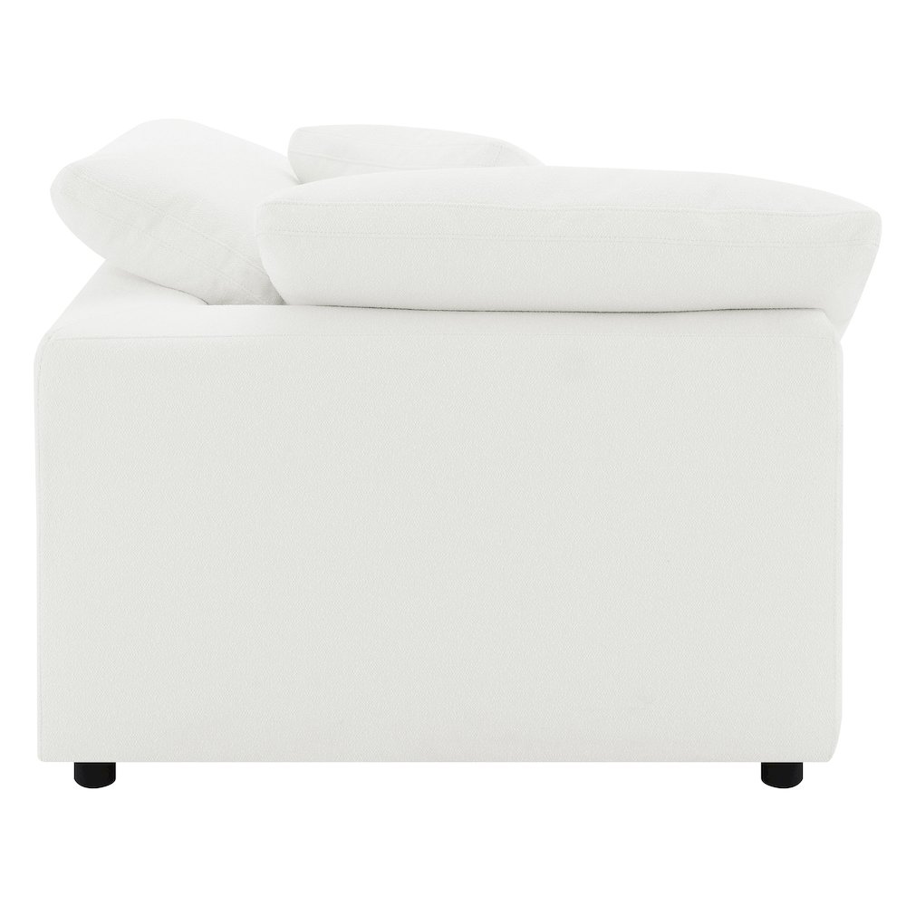 Raleigh Boucle Upholstered Corner Chair Ivory. Picture 9