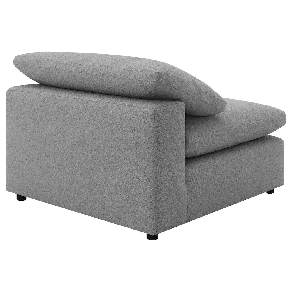Raleigh Boucle Upholstered Armless Chair Grey. Picture 7