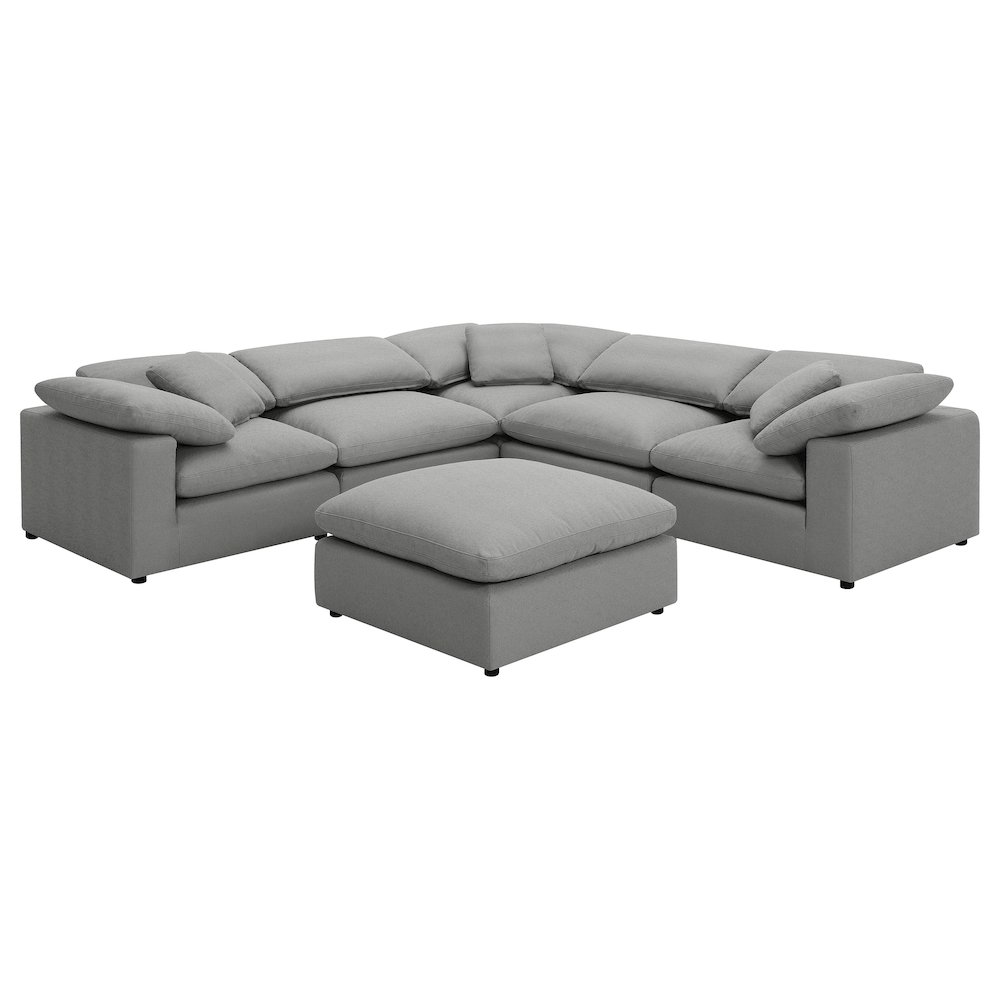 Raleigh Boucle Upholstered Armless Chair Grey. Picture 9