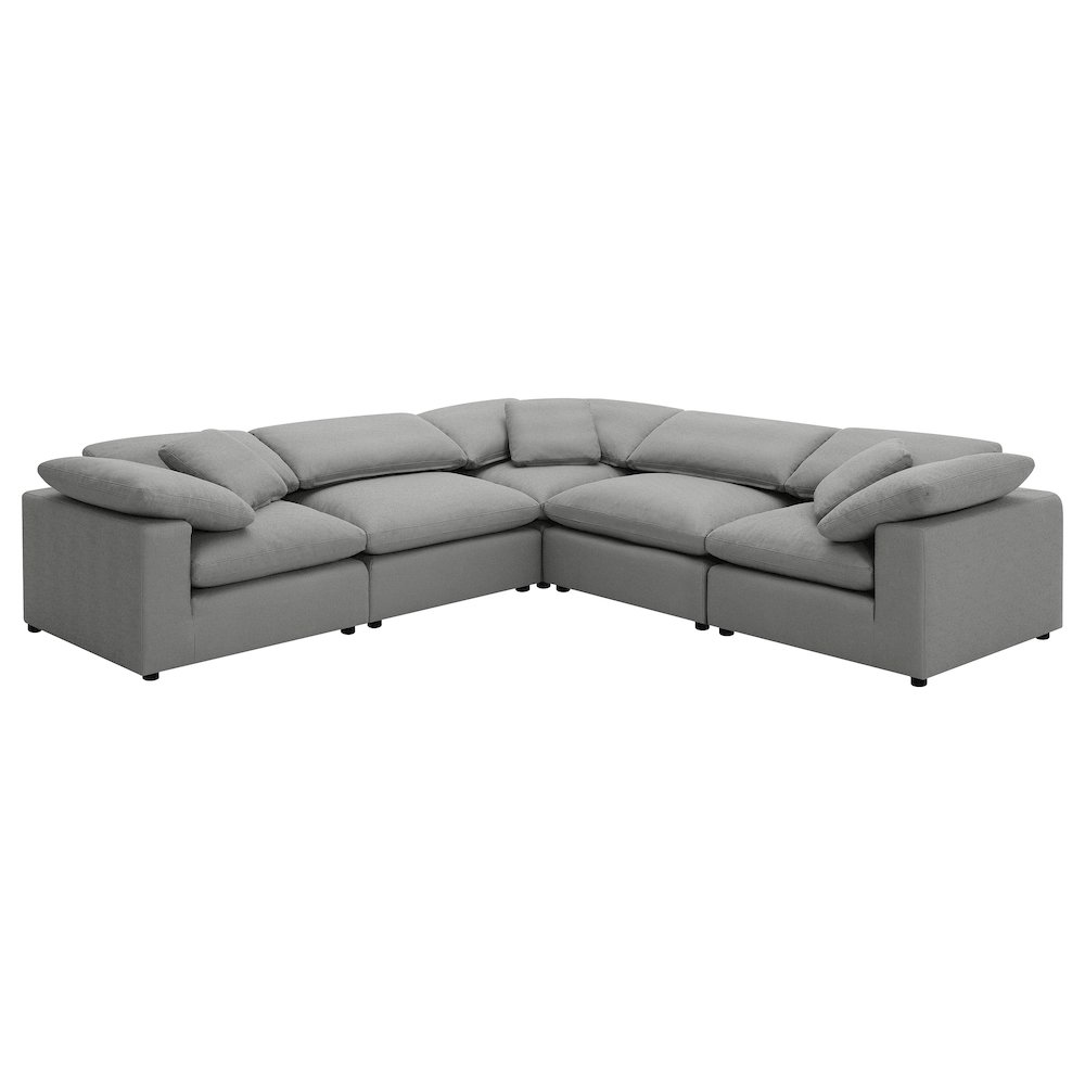 Raleigh Boucle Upholstered Armless Chair Grey. Picture 10