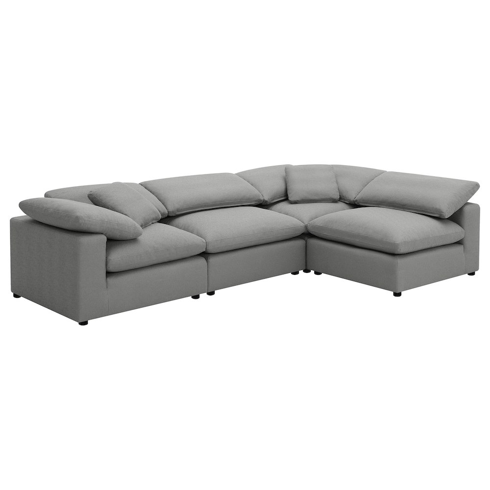 Raleigh Boucle Upholstered Armless Chair Grey. Picture 11