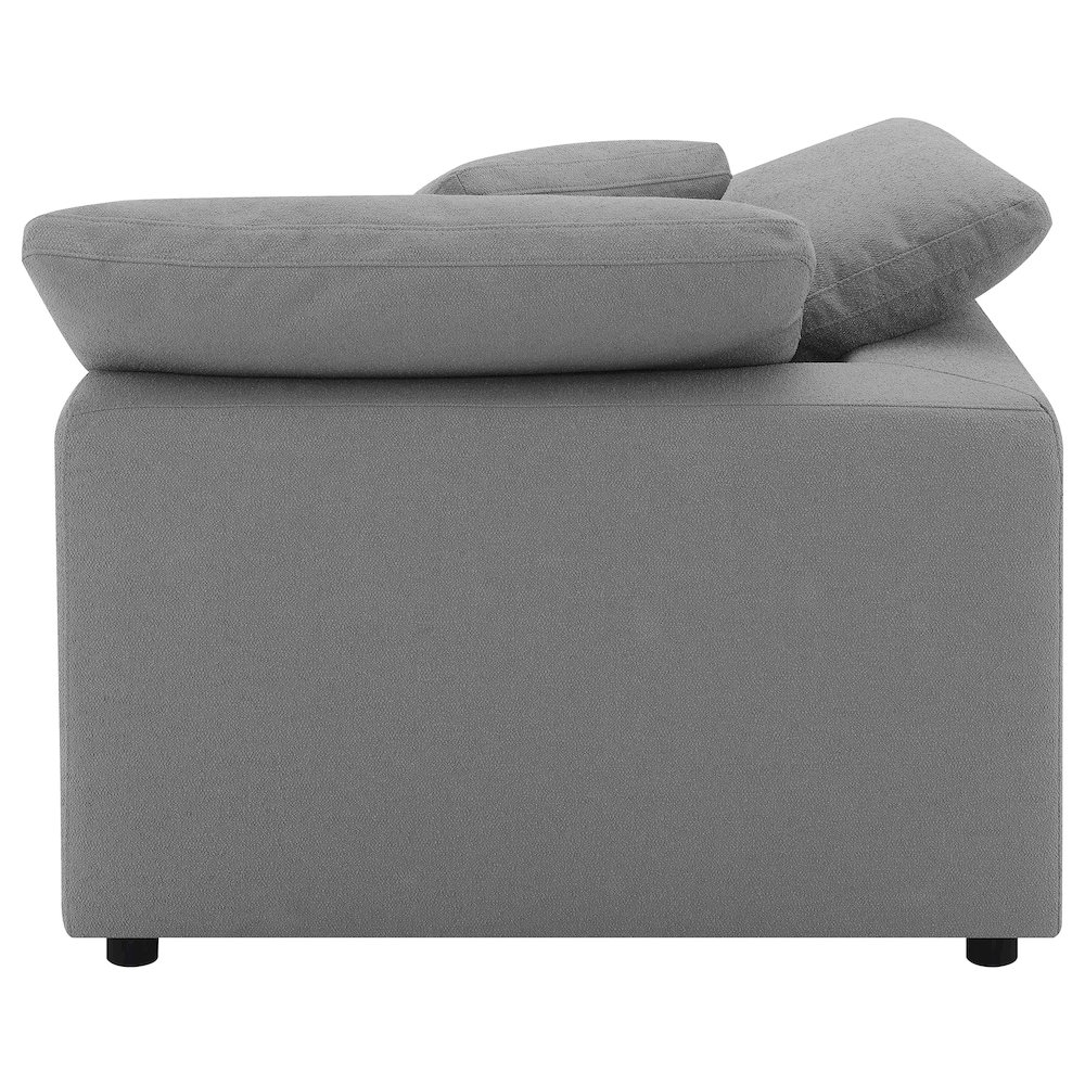 Raleigh Boucle Upholstered Corner Chair Grey. Picture 7