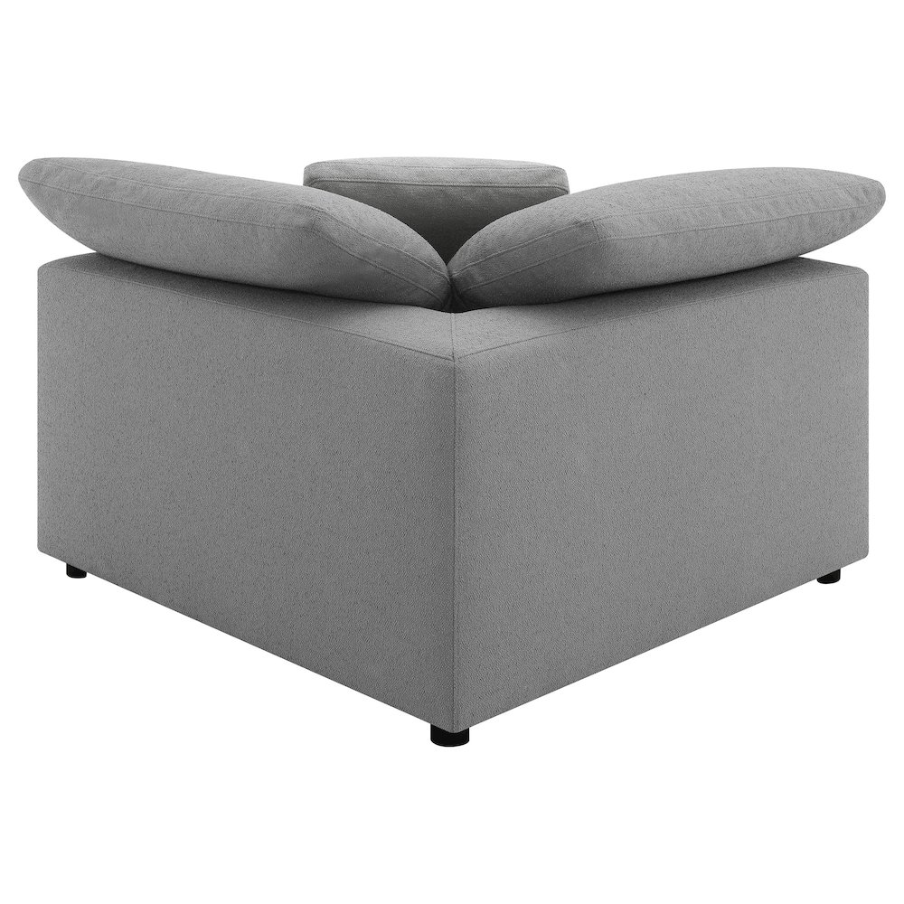 Raleigh Boucle Upholstered Corner Chair Grey. Picture 8