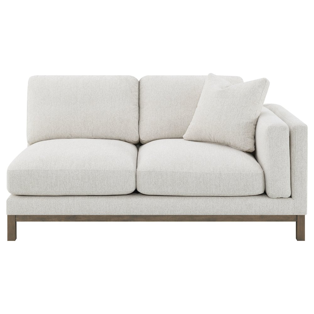 Geneva Boucle Upholstered Sectional Chaise Sofa Sand. Picture 7