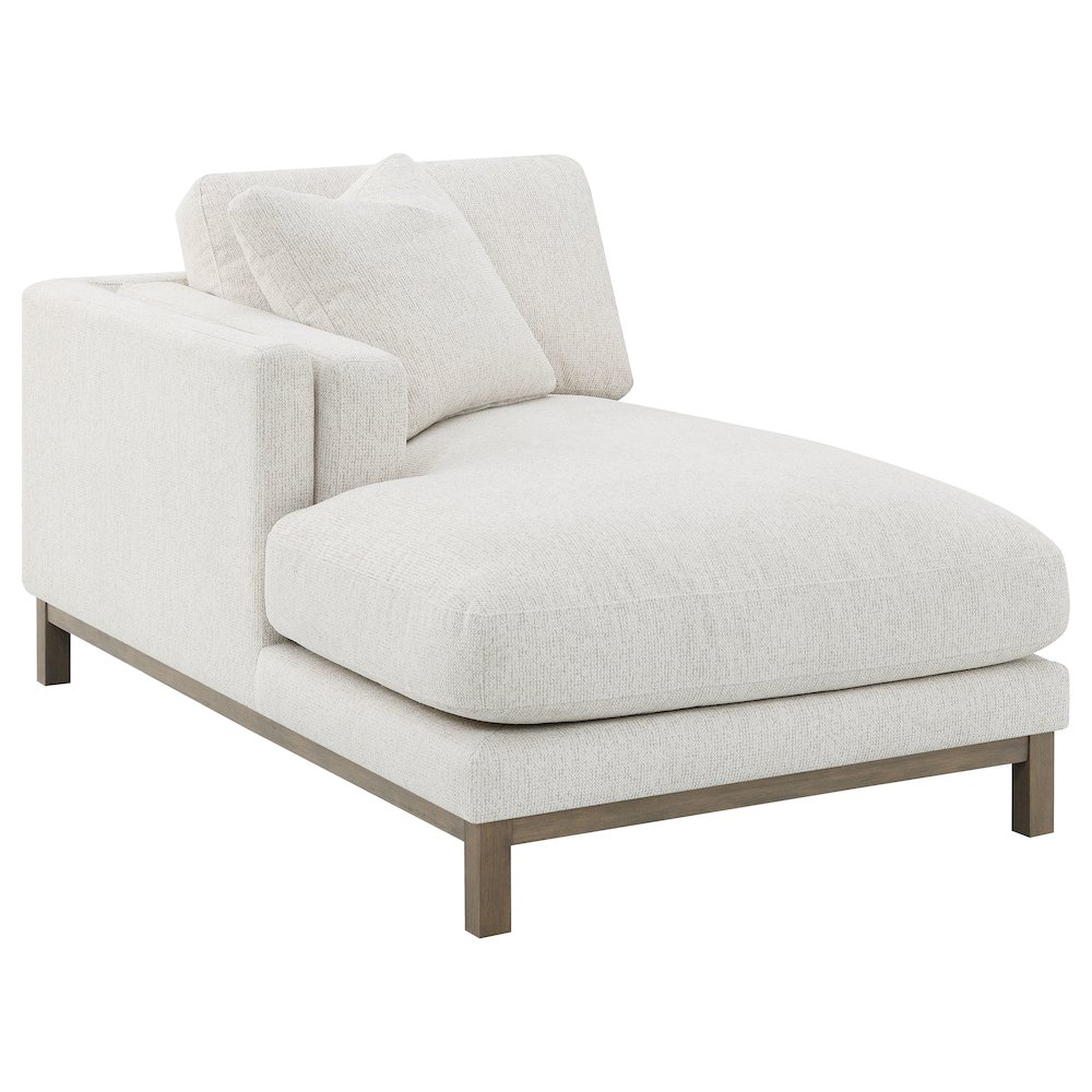 Geneva Boucle Upholstered Sectional Chaise Sofa Sand. Picture 12