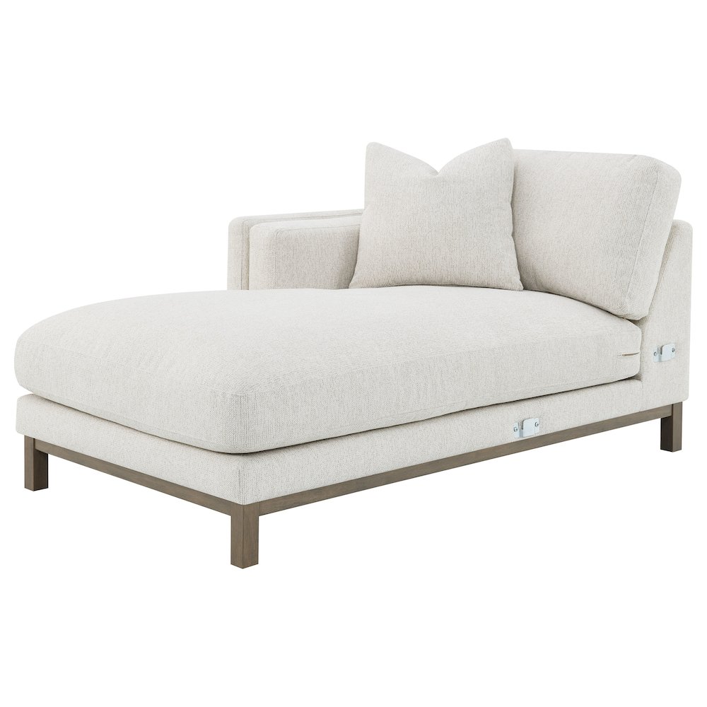 Geneva Boucle Upholstered Sectional Chaise Sofa Sand. Picture 13