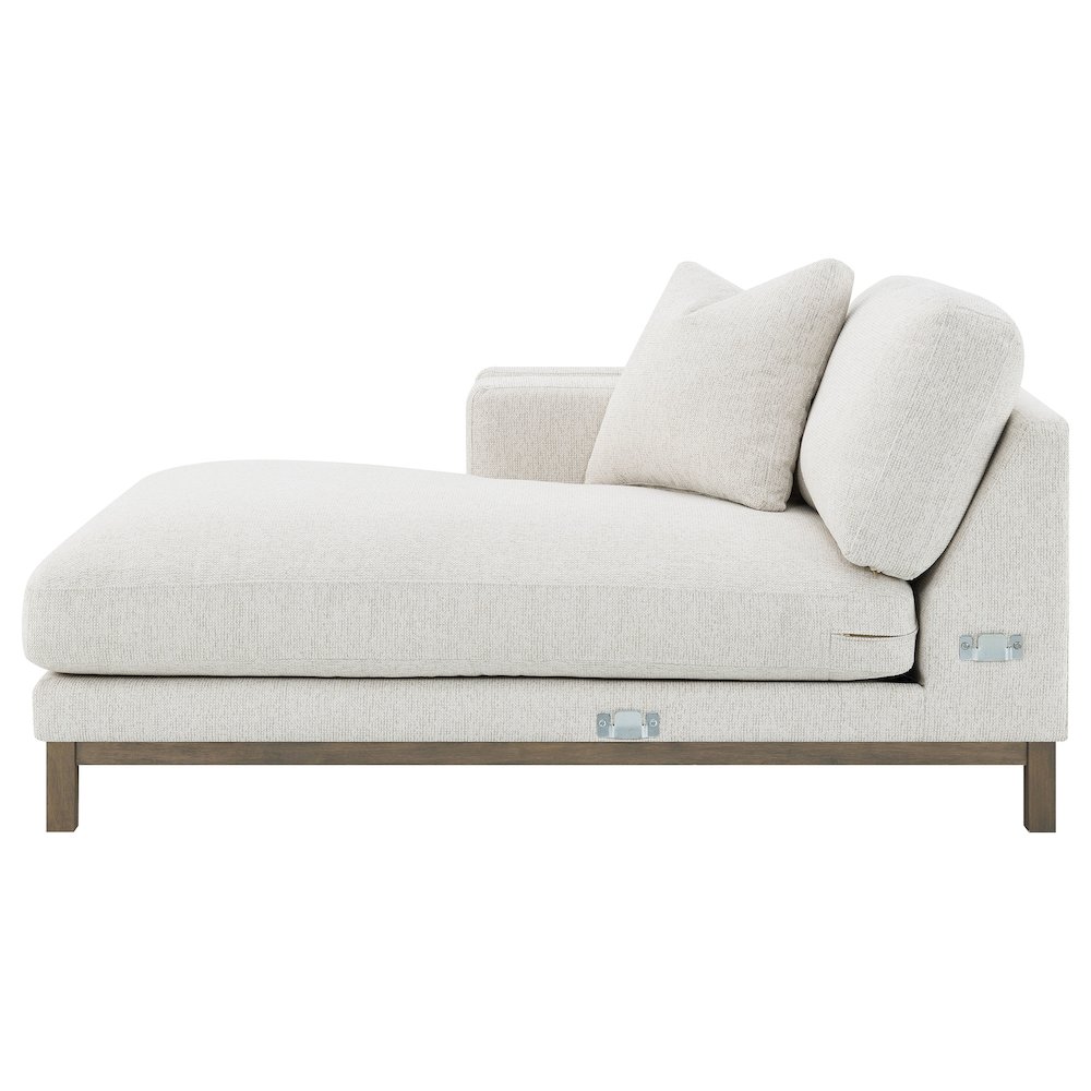 Geneva Boucle Upholstered Sectional Chaise Sofa Sand. Picture 14