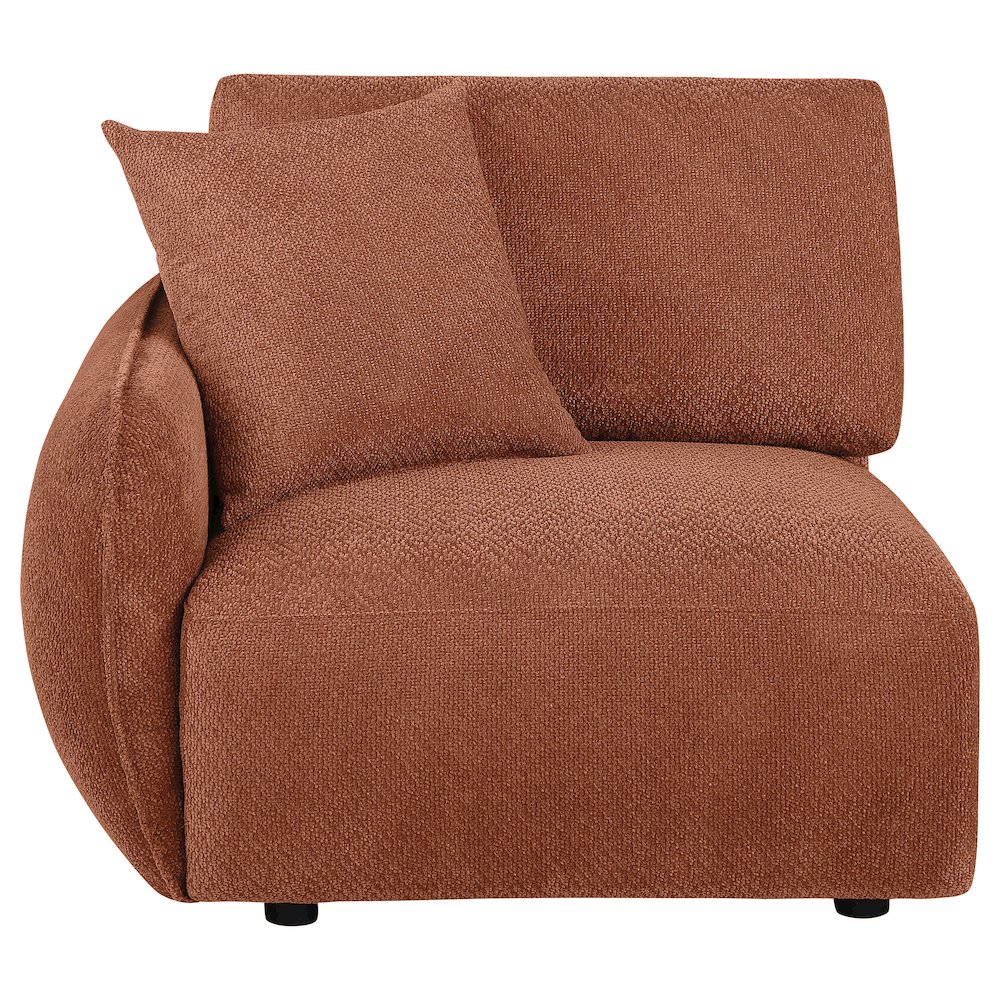 Elysia Chenille Upholstered Modular LAF Chair Coral. Picture 2
