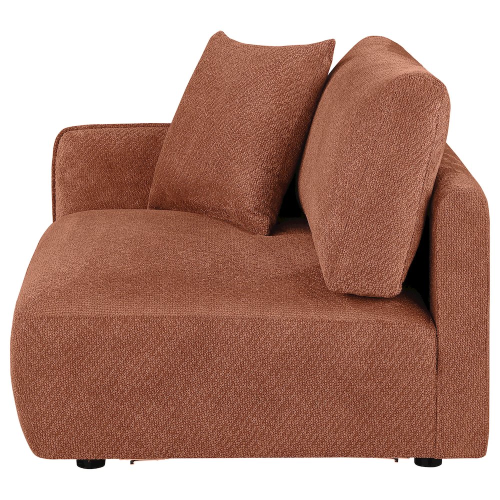 Elysia Chenille Upholstered Modular LAF Chair Coral. Picture 4