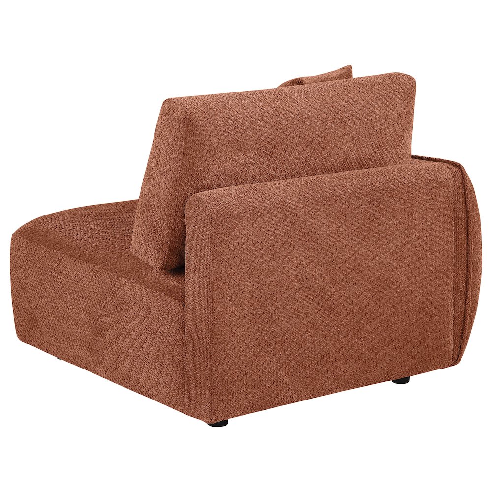 Elysia Chenille Upholstered Modular LAF Chair Coral. Picture 5