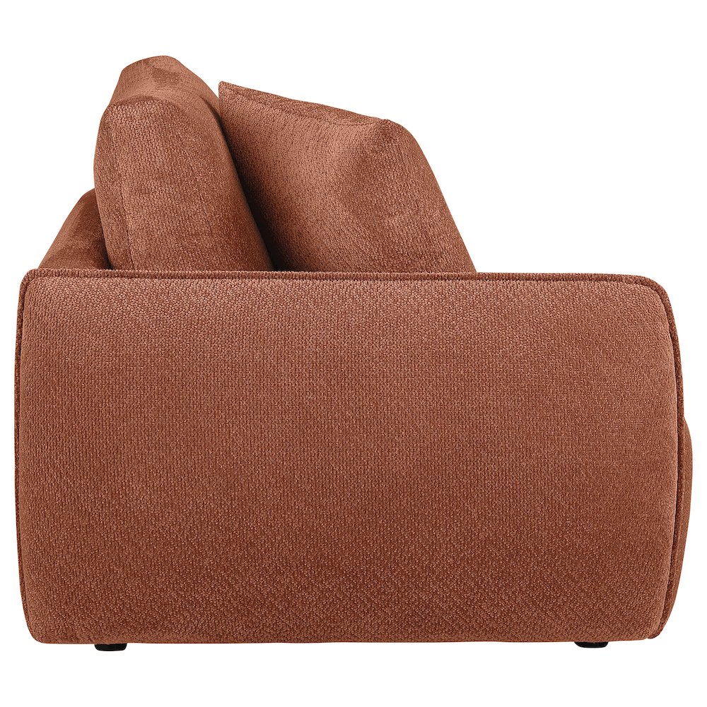 Elysia Chenille Upholstered Modular LAF Chair Coral. Picture 7