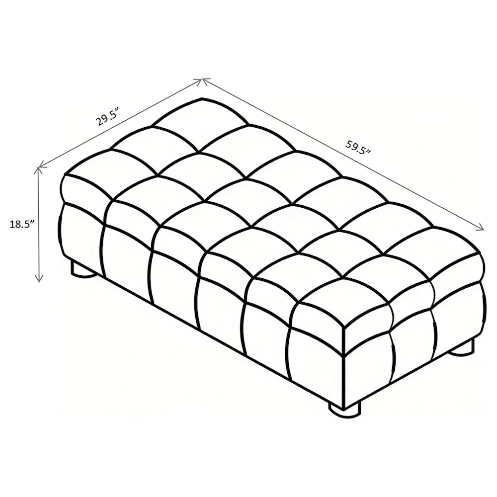 Amara Upholstered Ottoman. Picture 5