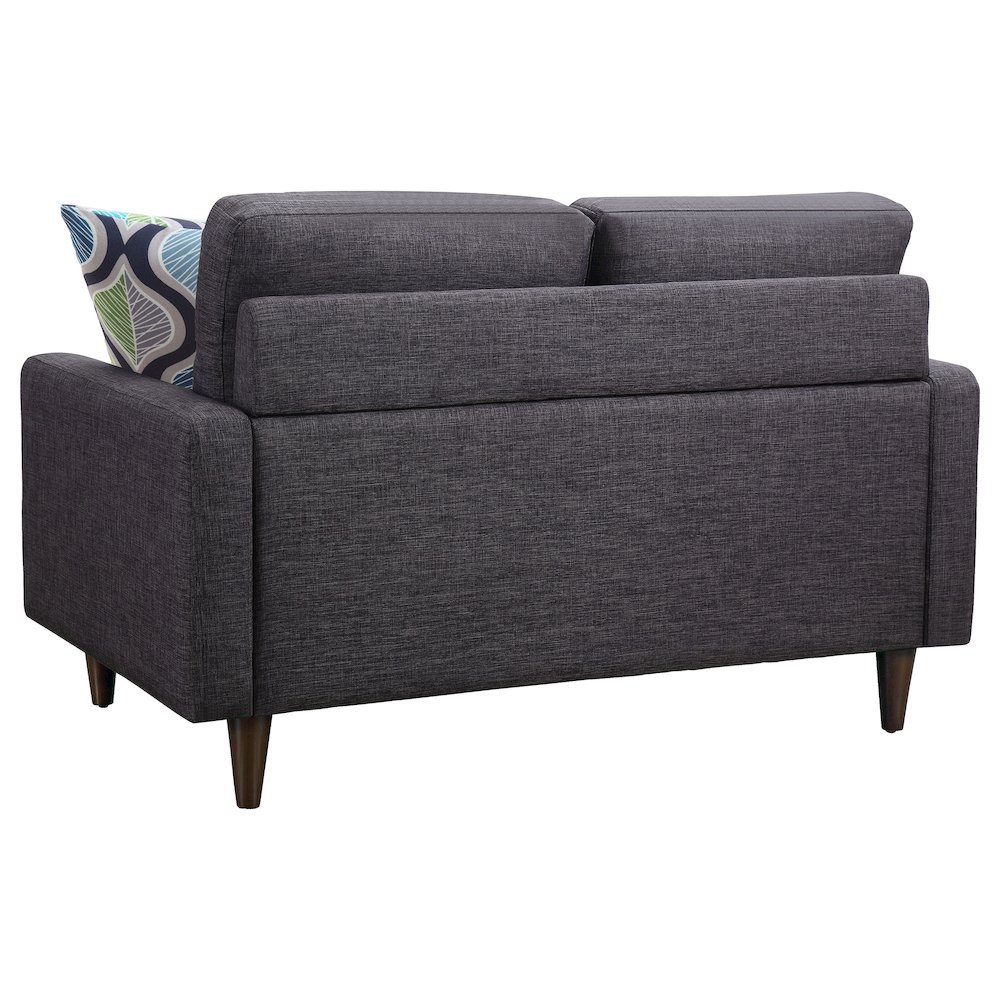 Watsonville Upholstered Track Arm Tufted Loveseat Grey. Picture 6