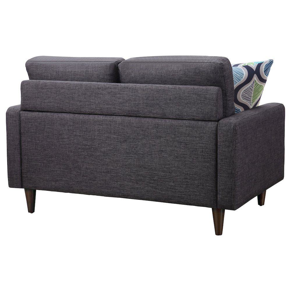 Watsonville Upholstered Track Arm Tufted Loveseat Grey. Picture 7