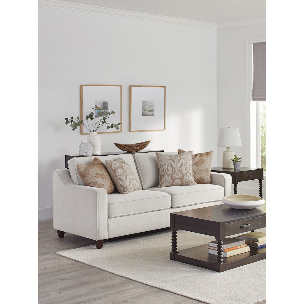 Christine Upholstered Sloped Arm Sofa Beige. Picture 9